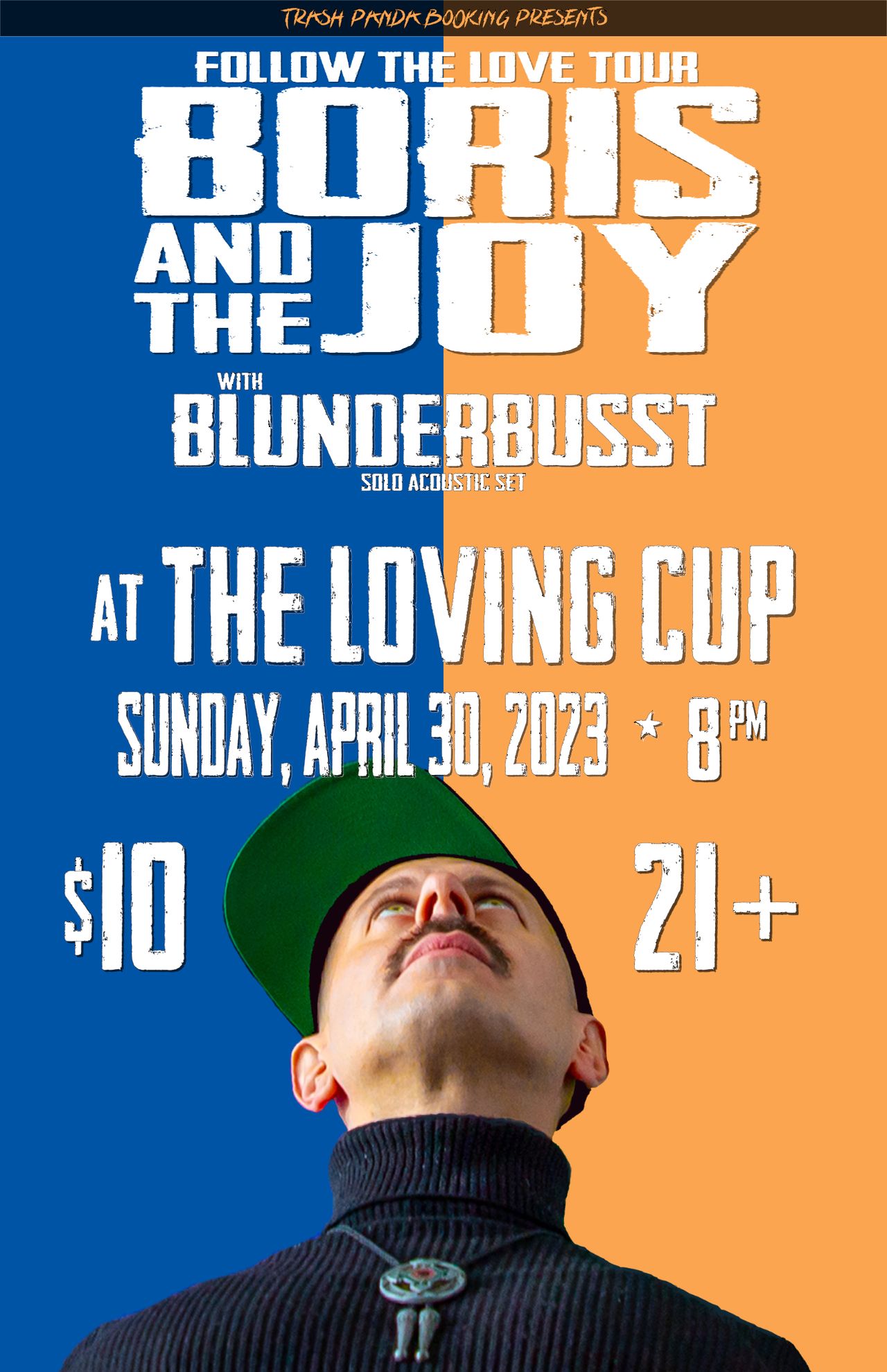 Flyer for Boris and the Joy at The Loving Cup.